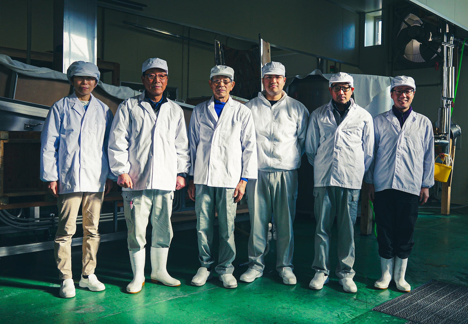 The brewing team of Hagino Shuzo in Kurihara, Miyagi